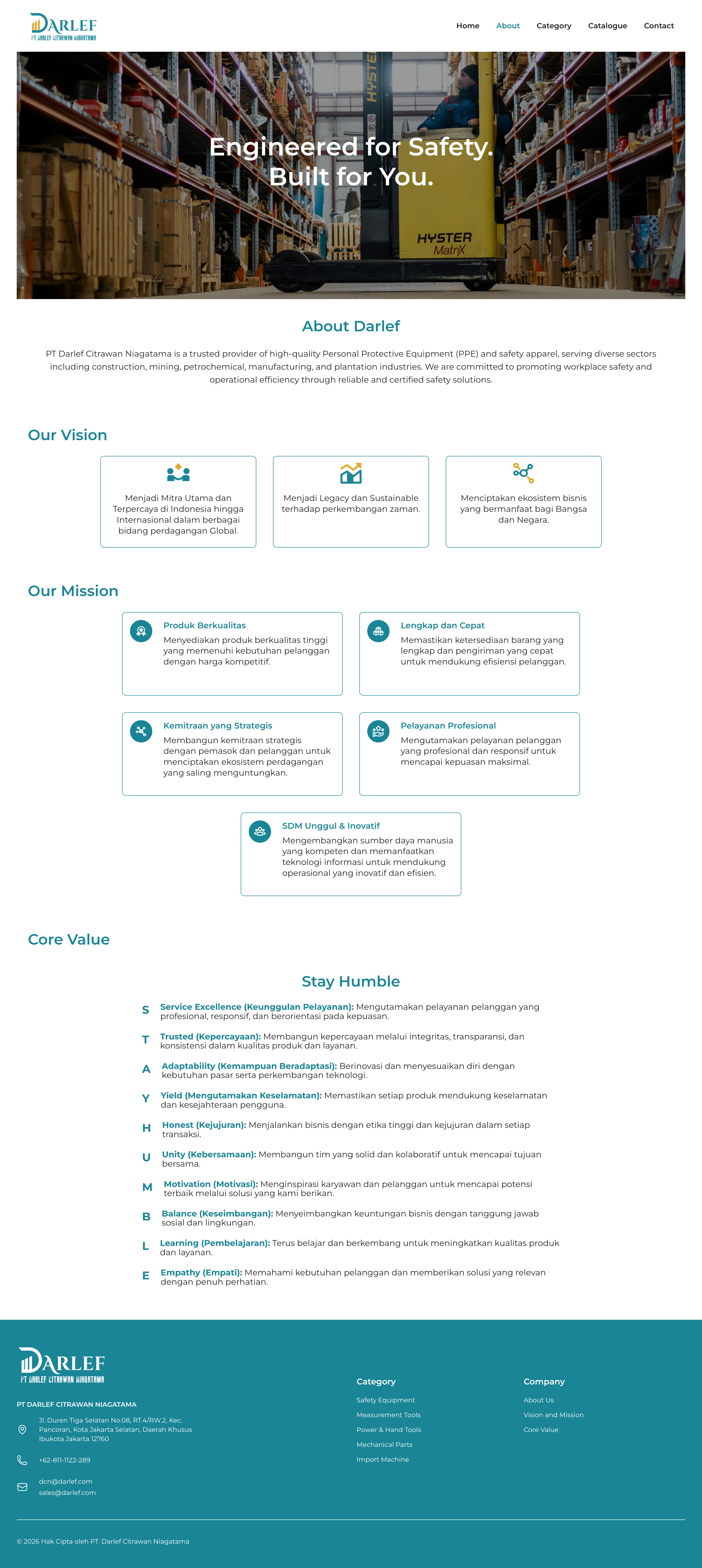 Modern corporate website experience for industrial customers